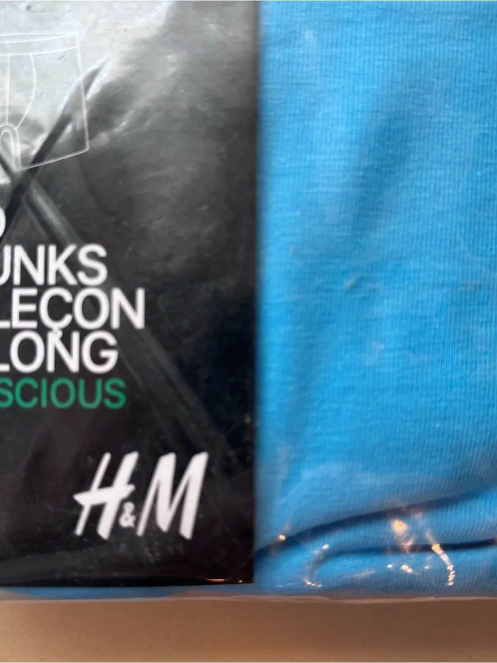 H&M Men's Mid Trunk Boxer Briefs in Bright Blue